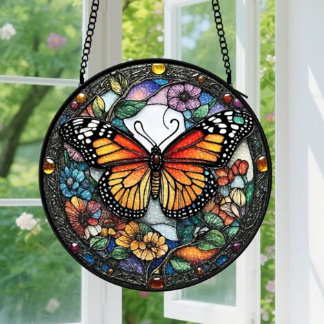 Capteur de soleil en vitrail - décoration spirituelle 20cm (1/4)