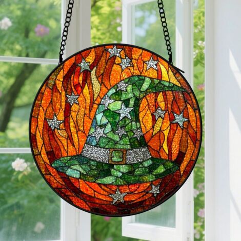 Capteur de soleil en vitrail - décoration spirituelle 15cm (1/4)
