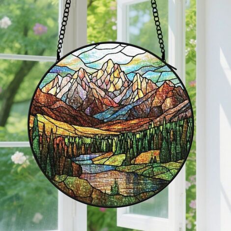 Capteur de soleil en vitrail - décoration spirituelle 15cm (1/4)