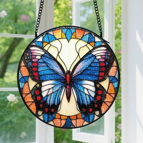 Capteur de soleil en vitrail - décoration spirituelle 15cm (1/4)