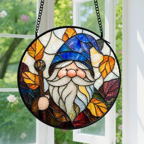 Capteur de soleil en vitrail - décoration spirituelle 25cm (1/4)