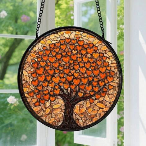 Capteur de soleil en vitrail - décoration spirituelle 15cm (1/4)