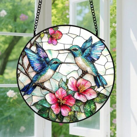 Capteur de soleil en vitrail - décoration spirituelle 20cm (1/4)