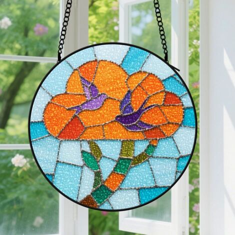 Capteur de soleil en vitrail - décoration spirituelle 15cm (1/4)