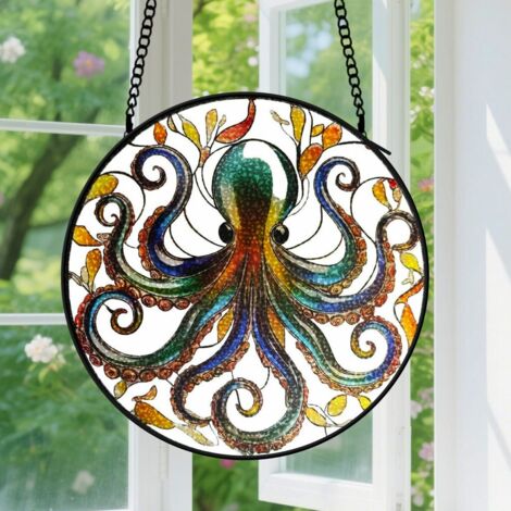 Capteur de soleil en vitrail - décoration spirituelle 25cm (1/4)