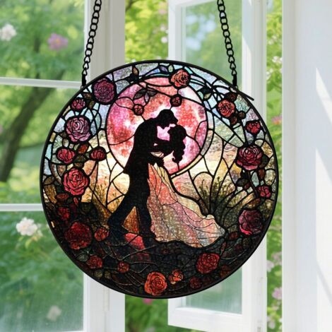 Capteur de soleil en vitrail - décoration spirituelle 20cm (1/4)