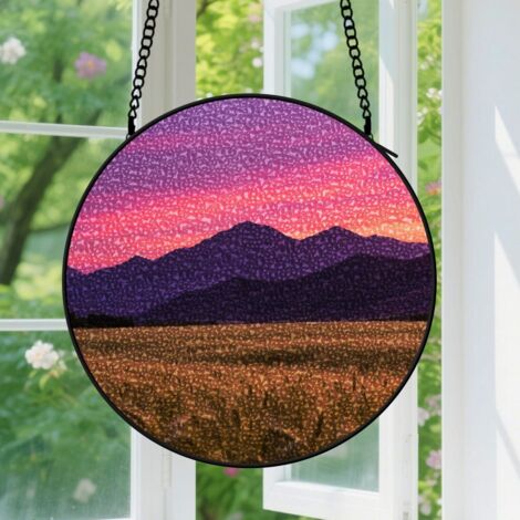 Capteur de soleil en vitrail - décoration spirituelle 15cm (1/4)