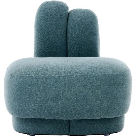 Banc ottoman en tissu à la couleur de Bunny-Ear. Très confortable, avec des oreilles mignonnes. Sans espace de rangement intérieur. Ne peut être démonté. (1/5)