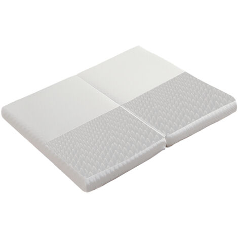 Matelas réutilisables, tissu écologique, certifié Öko-Tex. Conforme aux normes ergonomiques, à l’aération optimale et à une durée de vie longue. blanc. Dimensions : 140x200 cm & 140x100 cm. (1/5)