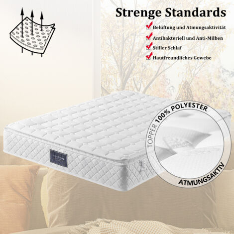 Matelas à mousse froide avec noyau de fibres, 7 zones de confort. Matelas de taille 140x200 cm. (1/5)