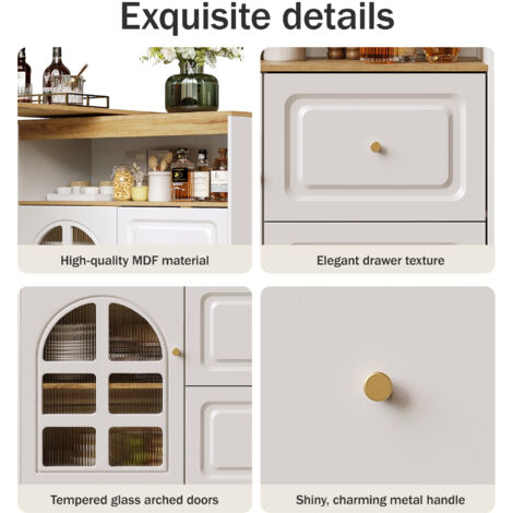 Armoire pivotante sur 360°, simple et moderne. Idéale pour les chambres à coucher, les salles de séjour ou les salons. Comprend 2 tiroirs, un étaggere pour les snacks (1/5)