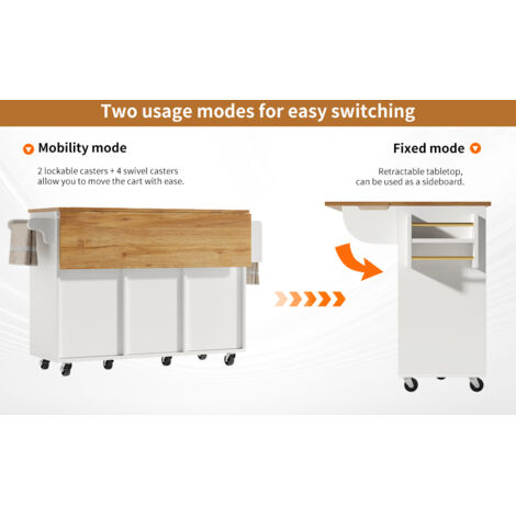 Îlot de cuisine, meuble de cuisine, armoire de cuisine. L’îlot de cuisine est fixé à part. Compartiment pour les plats, dimensions : 120x73(45)x90 cm. Meuble de cuisine sur roulettes. (1/5)