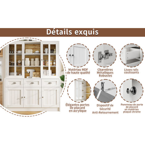 Meuble de rangement pour le salon (taille : 140×38,5×175 cm). Meuble de rangement pour les vitrines. Meuble de rangement pour la cuisine. Meuble de rangement pour la salle à manger (1/5)
