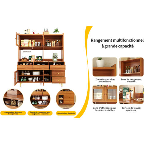 Comptoir-restaurant de forme moderne et élégante (145 x 39 x 171 cm). Design simple et raffiné. Dispose d’une porte en verre Changhong, (1/5)