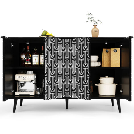 Armoire de cuisine (120×35×78 cm). Armoire destinée à ranger les objets de la cuisine et du salon. Design unique pour les portes de l’armoire. (1/5)