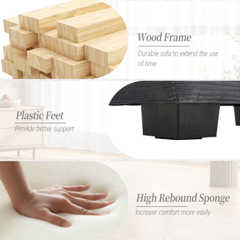 C’est un canapé double moderne et simple, équipé d’un matelas mousseux. Il suffit de y placer des coussins pour que l’espace soit confortable. Cependant (1/5)