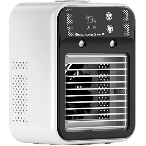Mini climatiseur avec ventilateur et humidification par pulvérisation USB, refroidisseur d'air portable sans fil, refroidisseur d'air de bureau