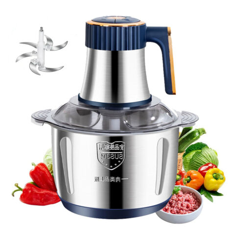 Hachoir à viande multifonctionnel en acier inoxydable de 5 L, hachoir à viande entièrement automatique pour la cuisine et la maison (1/5)