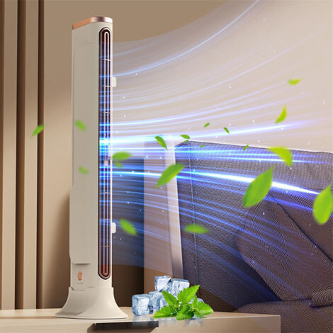 Climatiseur sur pied, sans pales, rechargeable par USB, hauteur réglable, flux d'air grand angle, pour le bureau et la maison