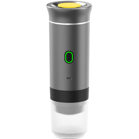 Cafetière électrique à pompe, machine à expresso, extracteur de café portable, idéale pour le camping et la randonnée, grise (1/5)