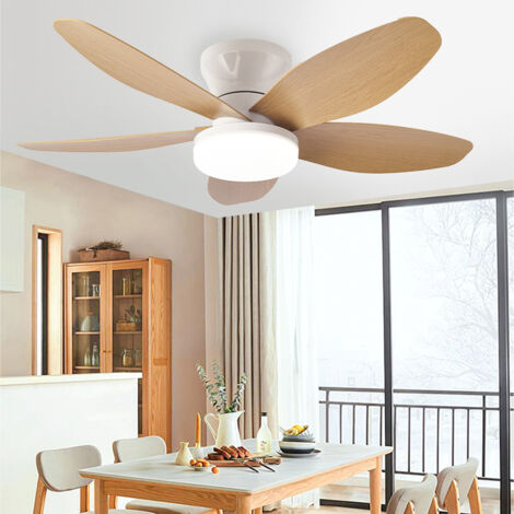 Grand ventilateur de plafond avec lumière et télécommande, ventilateur de plafond moderne à LED à intensité variable, 6 vitesses, minuterie, 100 cm (1/5)