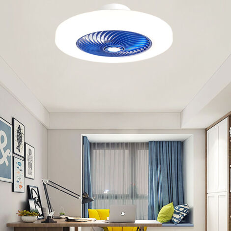 Ventilateur de plafond avec lumière, ventilateur de plafond LED avec télécommande et application, intensité variable, 3 températures de couleur, 46 cm (1/5)