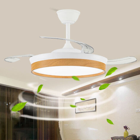Ventilateur de plafond avec lumière et télécommande, Ventilateur LED à intensité variable, 3 températures de couleur, 6 vitesses, minuterie, 108 cm (1/5)