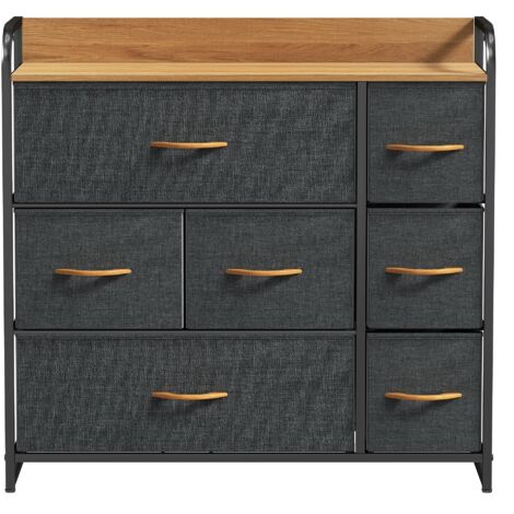Meuble de rangement polyvalent à tiroirs en non-tissé, grande armoire de rangement pour vêtements, présentoir pour plantes vertes et photos (1/5)