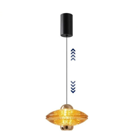 Suspension à hauteur modulable, luminaire LED de lecture pour chevet, suspension d'intérieur (1/5)