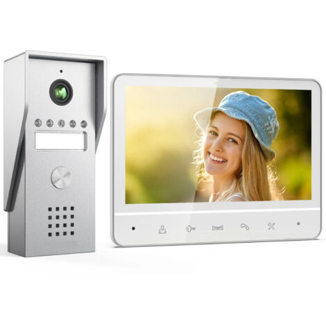 Sonnette avec fonction interphone et surveillance, caméra grand angle, déverrouillage domestique en un clic (1/5)