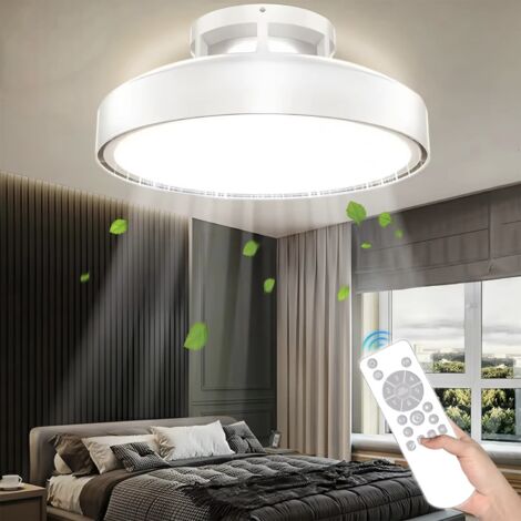 Ventilateur de plafond LED sans pales — 6 vitesses, avec télécommande — Ventilateur de plafond moderne pour salon et chambre (1/5)