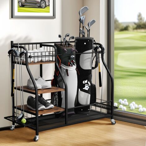 Étagère de rangement métallique pour la maison, étagère pour chaussures de golf, étagère de rangement robuste et grande capacité (1/5)