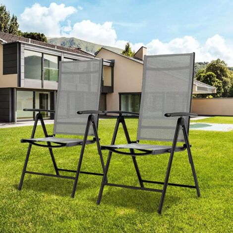 Chaise de jardin pliante et résistante, chaise jardin portable pour l'intérieur l'extérieur, fauteuil imperméable et résistant aux salissures (1/5)