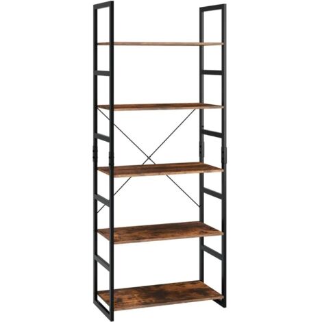 Étagère de rangement pour livres durable, étagère multi-niveaux pour bureau à domicile, présentoir mobile pour salon (1/5)