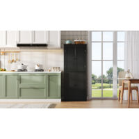 Armoire de cuisine, armoire multifonctionnelle, meuble de rangement avec deux portes, compartiments pour ranger des objets divers et compartiment intérieur. Dimensions : 182 × 40 × 75 mm