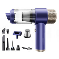 Aspirapolvere per auto, mini aspirapolvere per auto, aspirapolvere senza fili multifunzione 7 in 1 portatile con doppio filtro