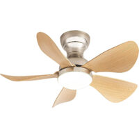 Ventilateur de plafond avec lumière, 3 températures de couleur, minuterie, 6 vitesses de vent, plafonnier avec télécommande (74 cm)