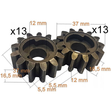 2X pignon d'entraînement (13 dents) droite + gauche pour tondeuses importées / magasin de jardinage (1/3)