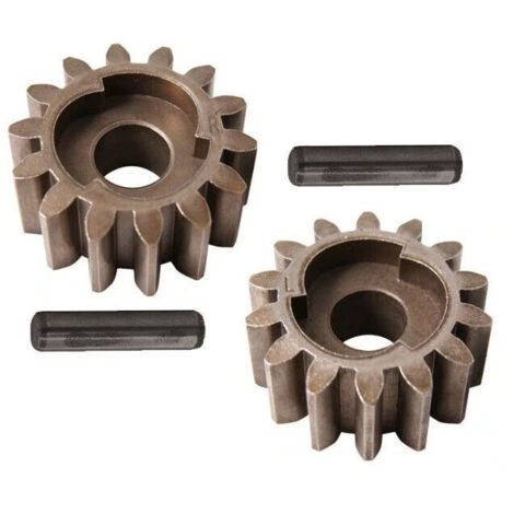 2X pignon d'entraînement (14 dents) D + G + 2X arbre pour tondeuses importées / magasin de jardinage