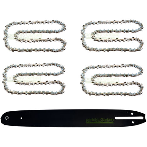 40 cm 1,3 mm 3/8" 57 MLN guide-chaîne + 4 X chaîne pour Makita DUC 252 Z DUC252Z (1/5)