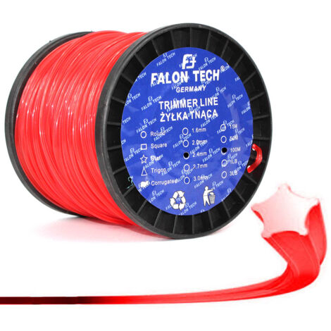 100m / étoile / 2,4mm fil de coupe durable pour débroussailleuses - universel
