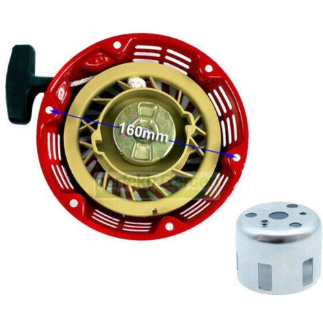 démarreur à recul + coupelle pour moteur Honda 5,5-6,5 CV GX120 GX140 GX160 GX200
