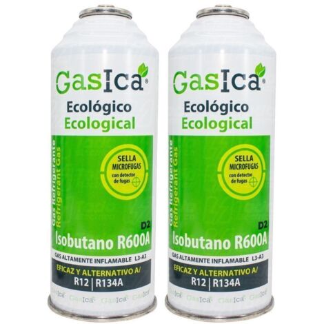 Pack x2 Botellas Gas Gasica D2 226g Alternativo R12, R134A