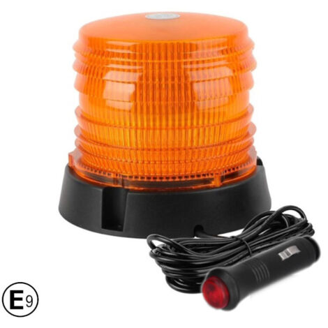 60 LED Лед Сигнална Лампа Аварийна Маяк Буркан 12V 24V С Mагнитно и Болтово Захващане