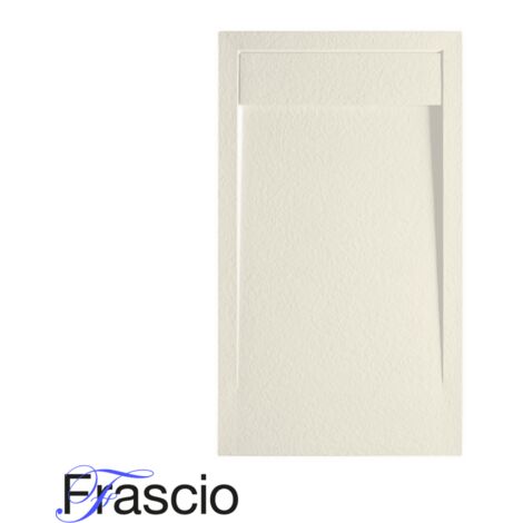 Receveur de douche 80X115 cm avec grille en marbre Vulcano Line Slim Beige RAL 1013 en résine et marbre avec bonde offerte - FRASCIO (1/5)