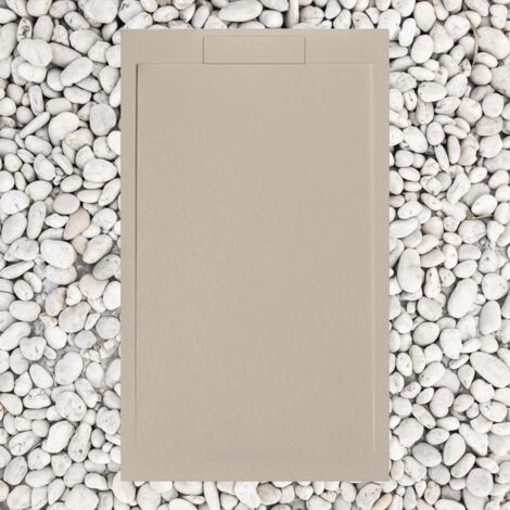 RECEVEUR DE DOUCHE 120x90 cm Ligne Vulcano SLIM moka En Résine Et Poudre De MARBRE - avec Grille Latérale EN RÉSINE DE MARBRE - FRASCIO (1/5)
