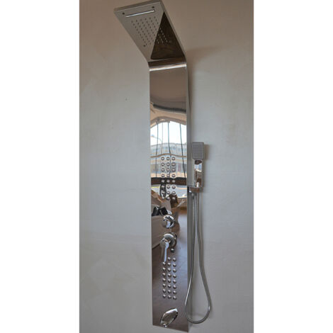 Colonne de douche hydromassante Fra9010 Chromé en acier inoxydable 18/10 Frascio