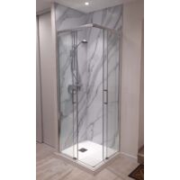 Cabine de douche 70x70 cm ouverture d'angle avec entrée facile hauteur 200 cm en verre trempé - FRASCIO