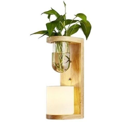 Applique murale Nordic, applique murale à abat-jour blanc, lampe décorative en bouteille de verre (12 W, lumière tricolore) (1/5)