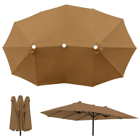 2.7m replacement parasol canopy, canopy fabric only, outdoor patio awning, shade sail (1/5)